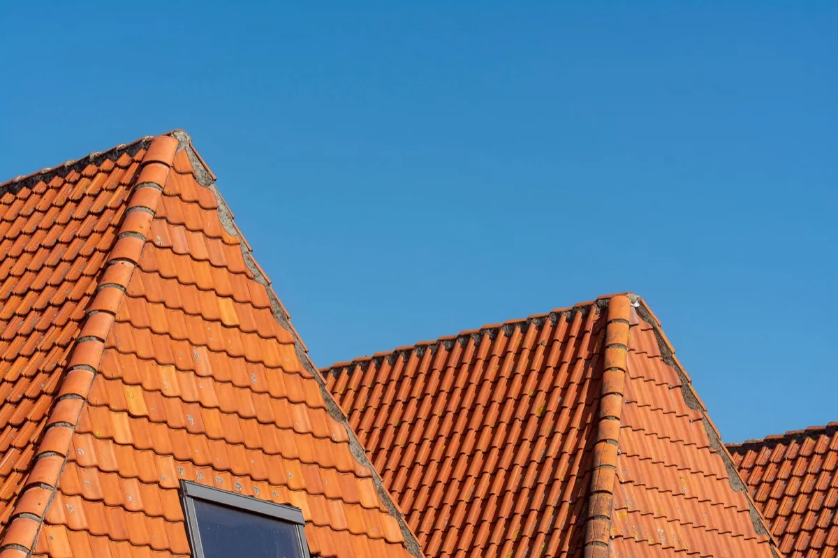 Clay barrel tile rooflines on homes in Dothan, AL